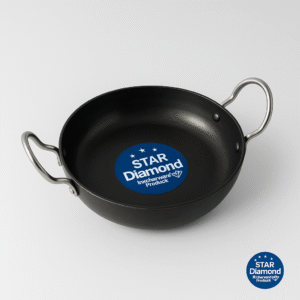 HR Star Diamond 26 Deep Kadhai with Wire Handle